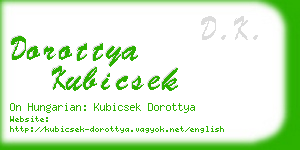 dorottya kubicsek business card